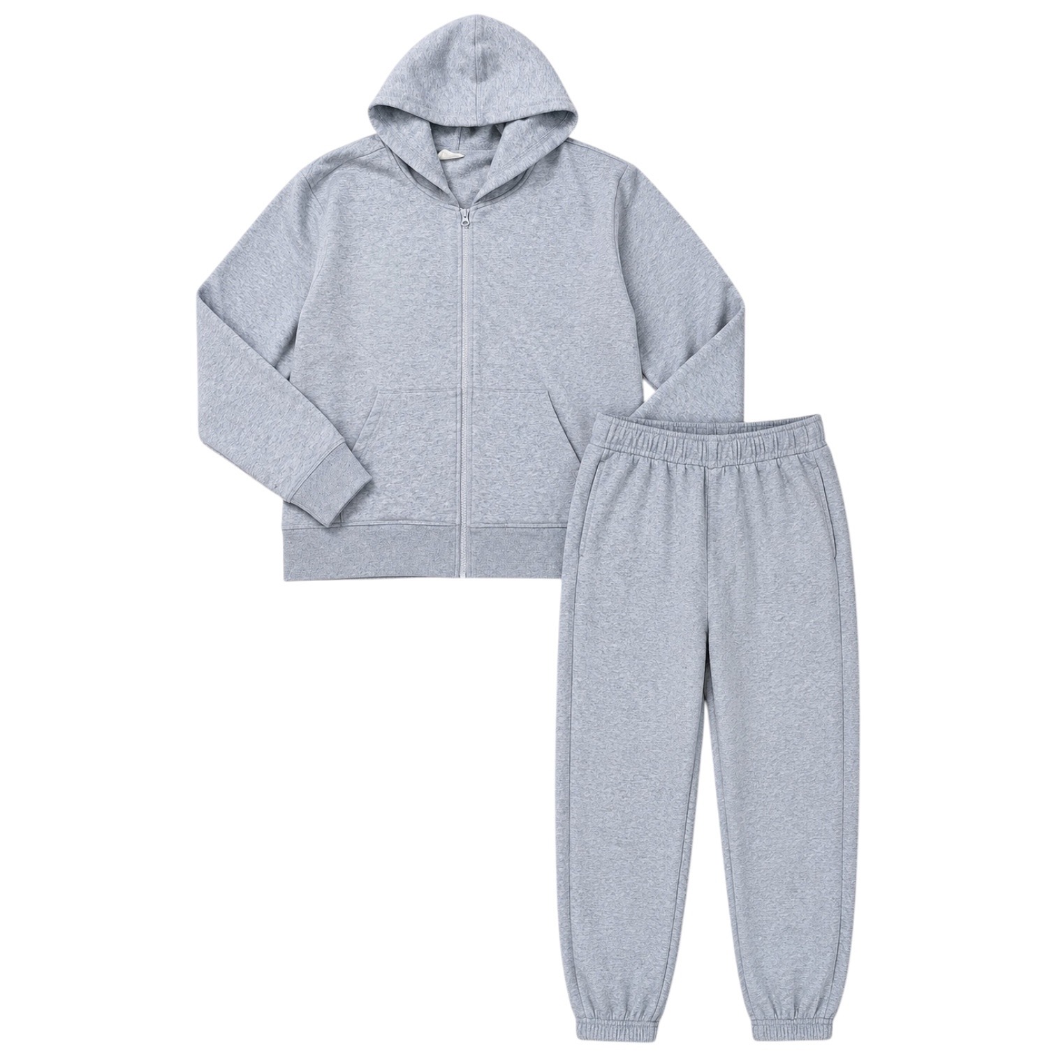 Pact Xxl Organic Cotton Gray Fleece Zipup Hoodie Jogger Sweatpants Tracksuit Set
